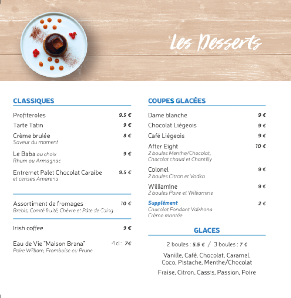 4 carte des desserts